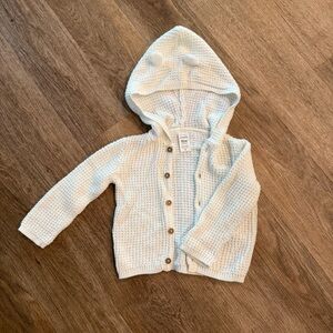 Carter's Cream Button-Up Hooded Cardigan